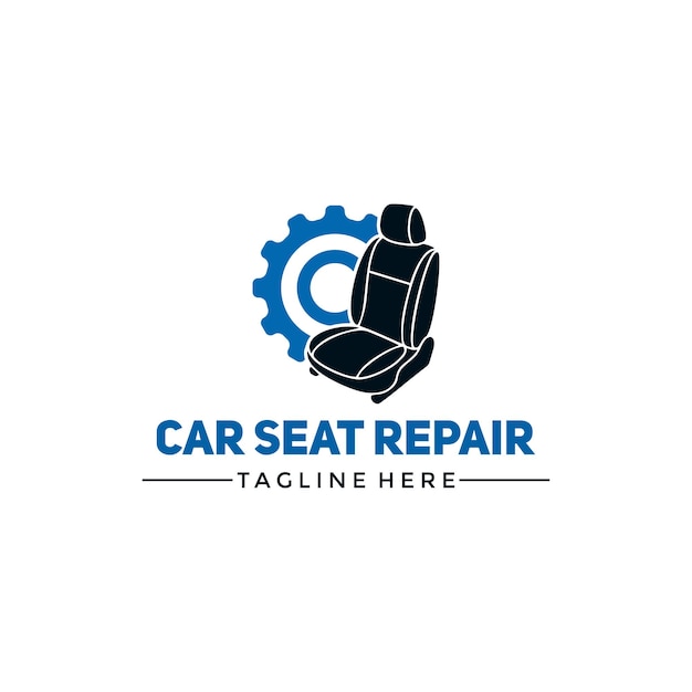 upholstery workshop logo graphic vector. seat service logo.