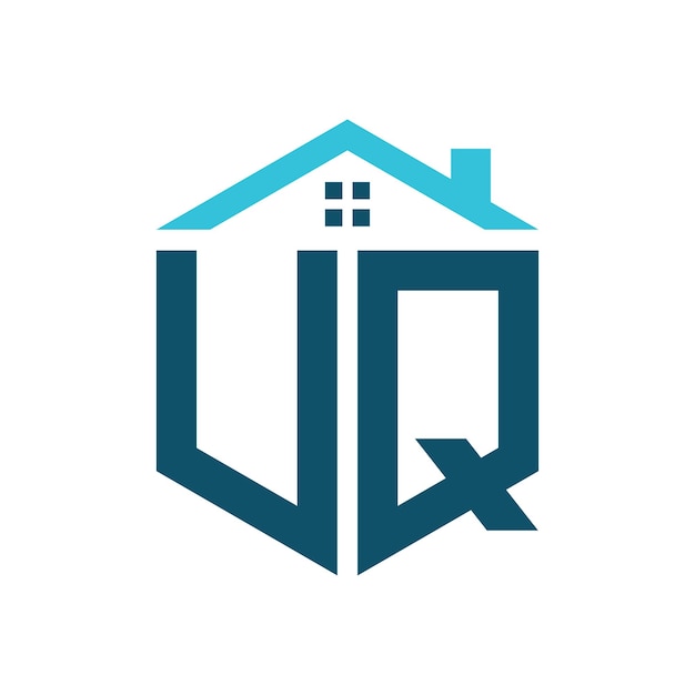 UQ House Logo Design Template Letter UQ Logo for Real Estate Construction or any House Related Business