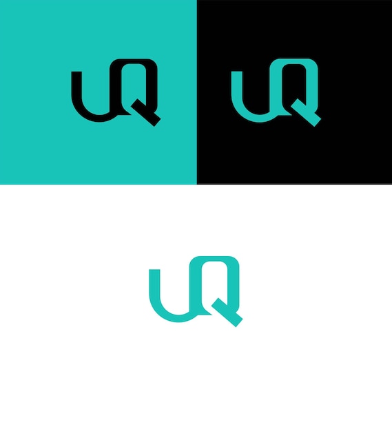 UQ QU Letter Logo Identity Sign Symbol Template