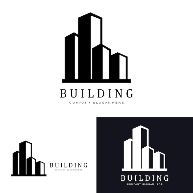 Urban building construction logo icon symbol house apartment city view