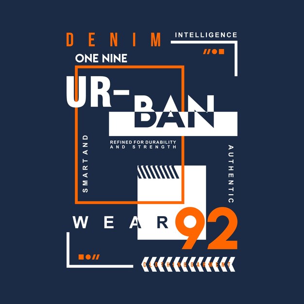 Vector urban denim graphic typography design t shirt