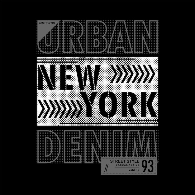 urban denim new york city, graphic t shirt design, typography vector, illustration,