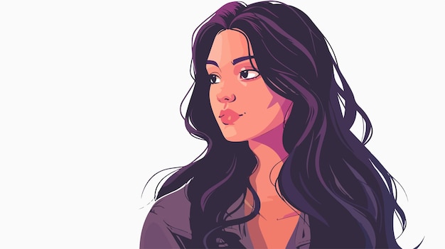 Urban Fantasy Caucasian Woman Flat Vector Isolated