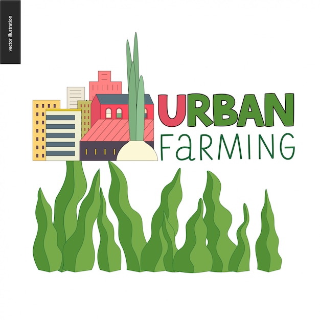 Urban farming and gardening logo