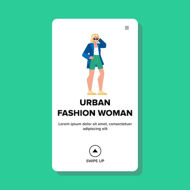 Urban fashion woman vector