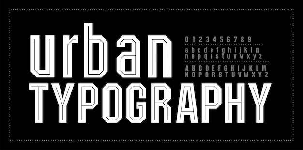 Urban modern alphabet font number Typography fonts