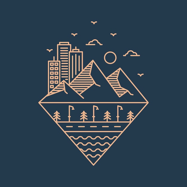 Vector urban nature logo