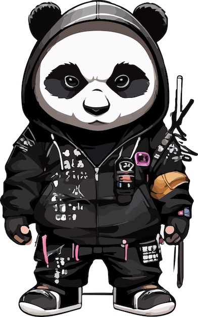 Urban Panda Warrior in Streetwear