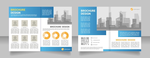 Urban planning and development blank brochure design