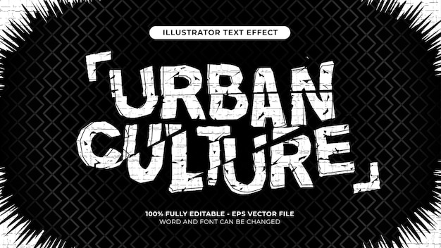 Urban slice and rough street poster style text effect template