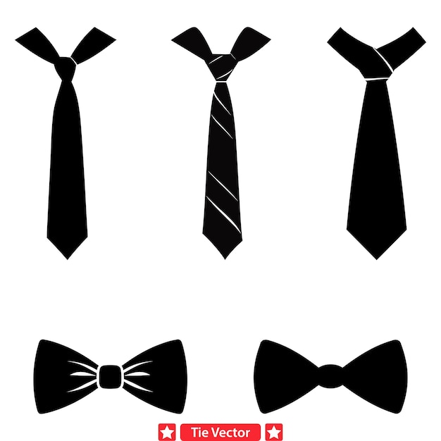 Urban Style Necktie Collection Fashion forward Vector Graphics