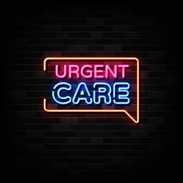 Urgent Care  Neon Signs . Design Template Neon Style