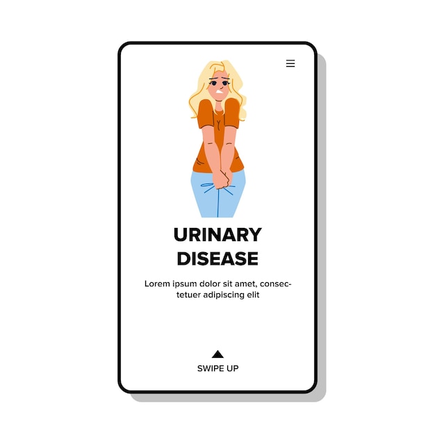 Urinary disease woman vector