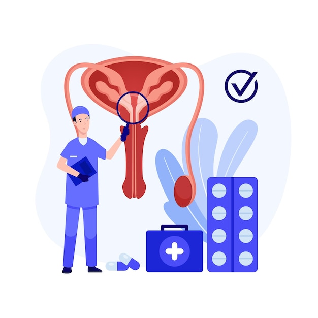 Urologist illustration, medical theme for urologist