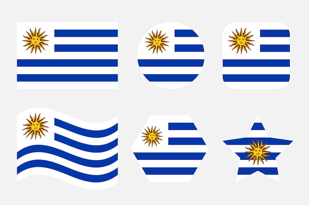 Uruguay flag simple illustration for independence day or election