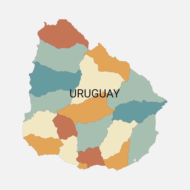 Uruguay Vector Map with Administrative Divisions