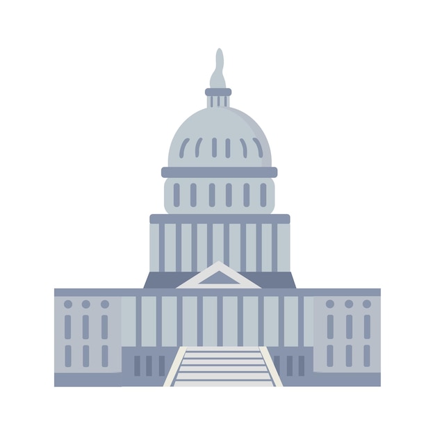 Vector us congress building icon clipart avatar logtotype isolated vector illustration