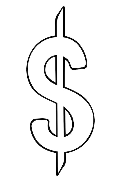 US dollar symbol Money currency Doodle style Sketch Themes of business and finance