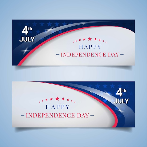 Us Independence Day Banners