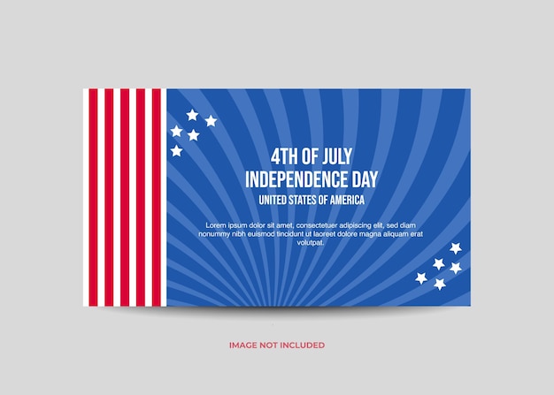 USA 4th of July independence day banner template design Vector