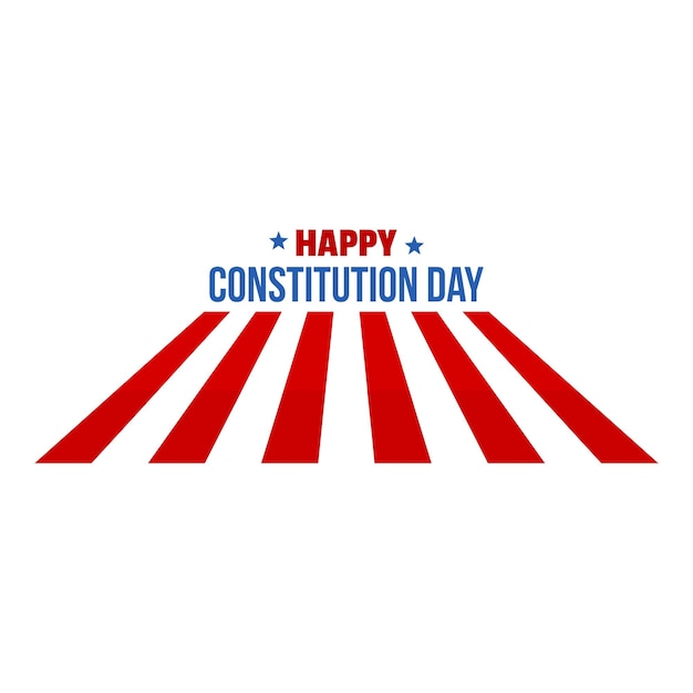 Usa constitution day logo icon Flat illustration of usa constitution day vector logo icon for web design isolated on white background