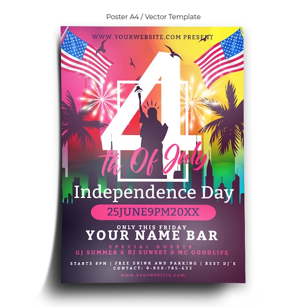 USA Day Poster Template