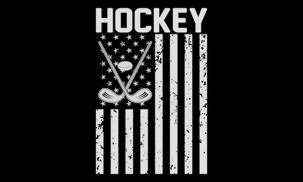 Vector usa flag hockey day tshirt design