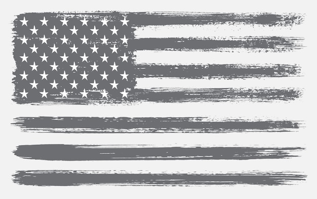 Usa flag made with brushes