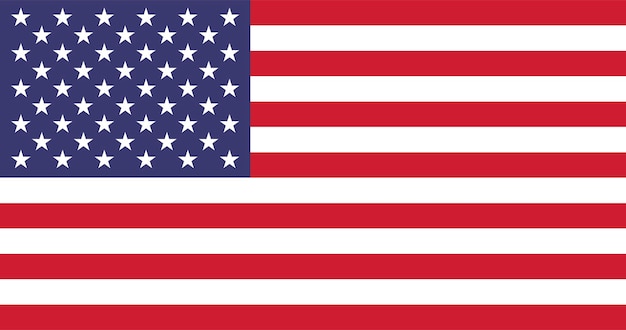 USA flag official colors and proportion Vector illustration