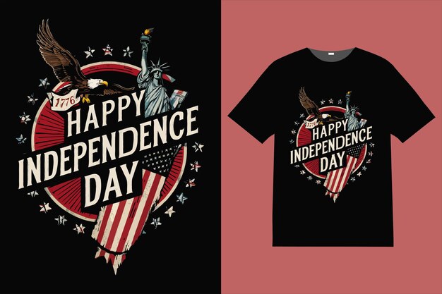 Vector usa happy independence day of eagle 4th of july vector tshirt design