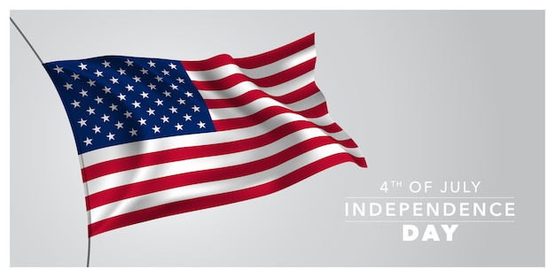 USA happy independence day greeting card