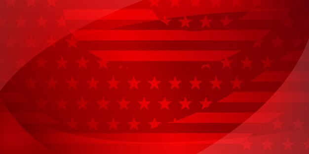 USA independence day abstract background with elements of american flag in red colors