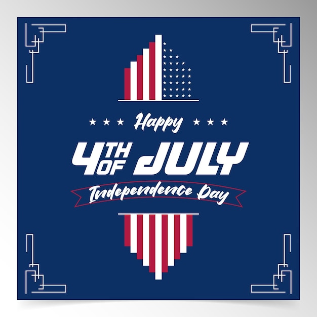 usa independence day background design template