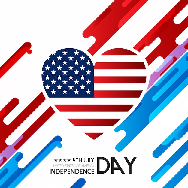 USA Independence day design with light background and creative design vector