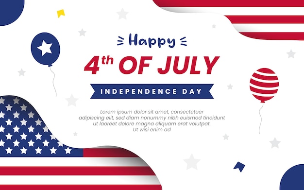 USA independence day poster template