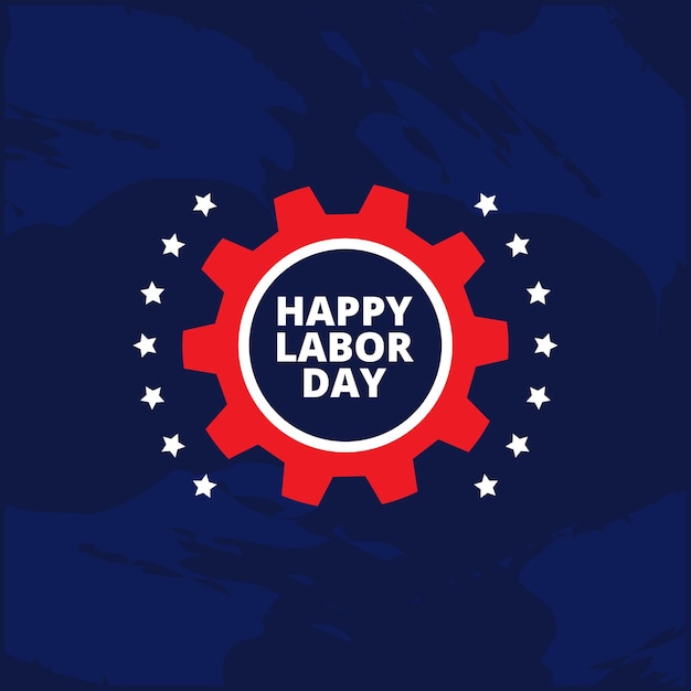 Usa labor day background in flat design