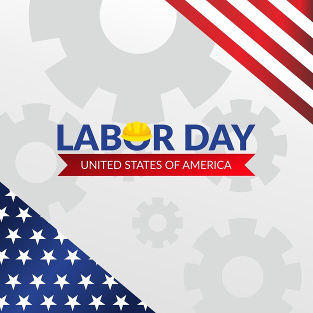 Vector usa labor day background poster for your social media post