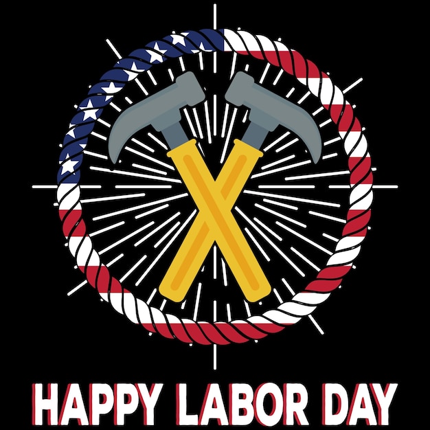 USA Labor day t shirt design templet.