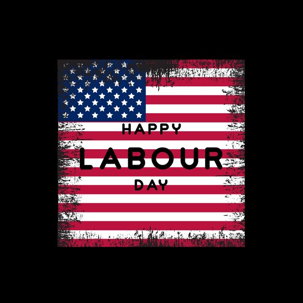 USA Labour Day T-Shirt Design