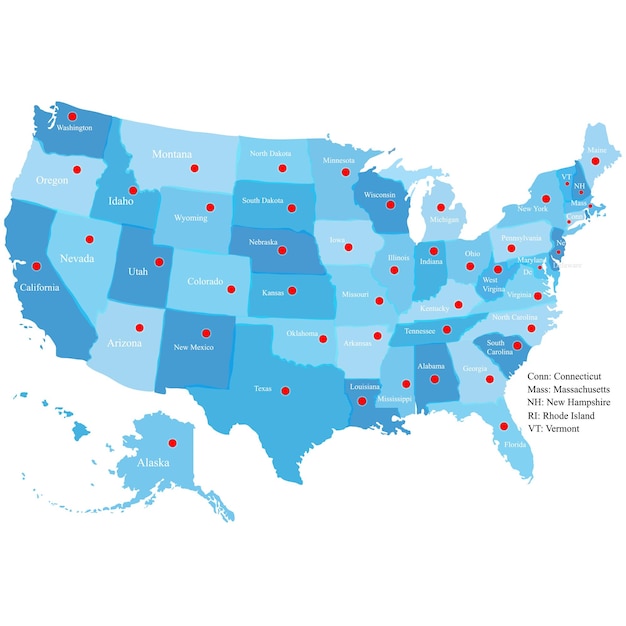 Vector usa map