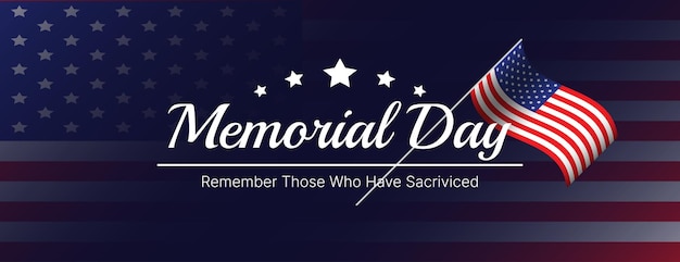 USA memorial day card or background vector illustration