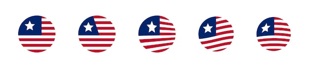 USA national flags USA flag icon set United States of America