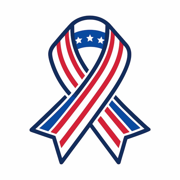 USA patriotic ribbon vector design vector illustration