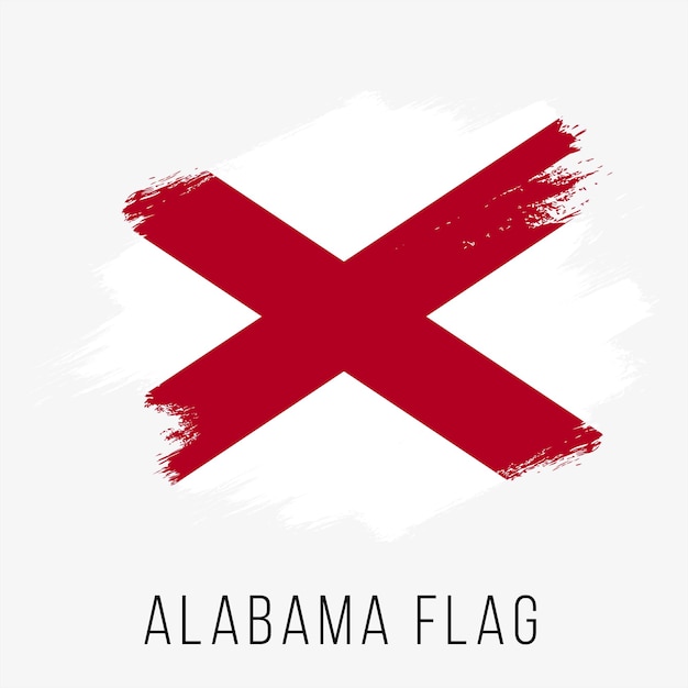 USA State Alabama Vector Flag Design Template. Alabama Flag for Independence Day