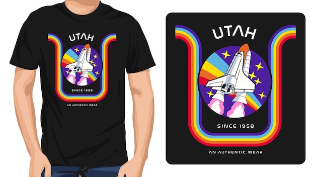 usa State space t shirt design template