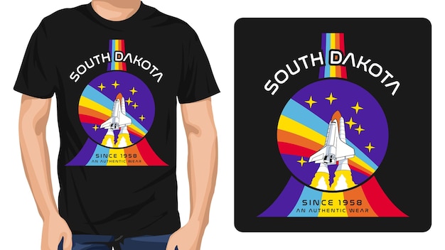 usa State space t shirt design template