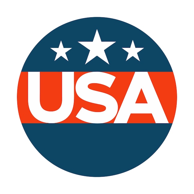 USA Text Logo Design icon Vector illustration