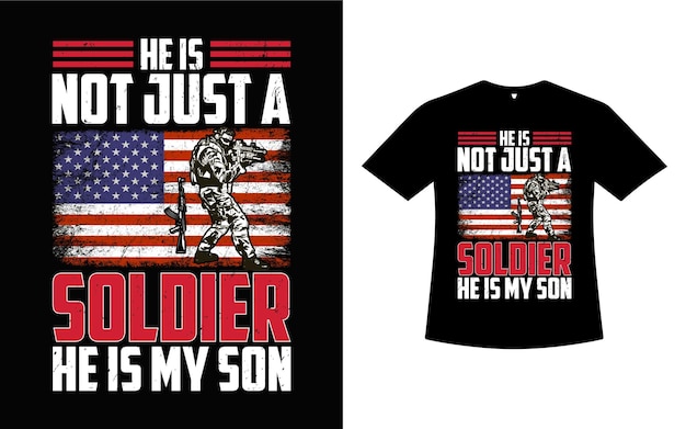 USA Veteran Tshirt Design Template Vector Image