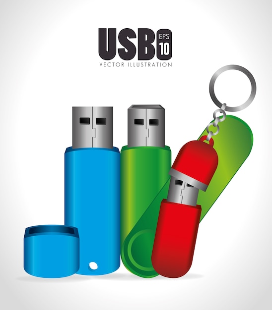 USB design,vector illustration.