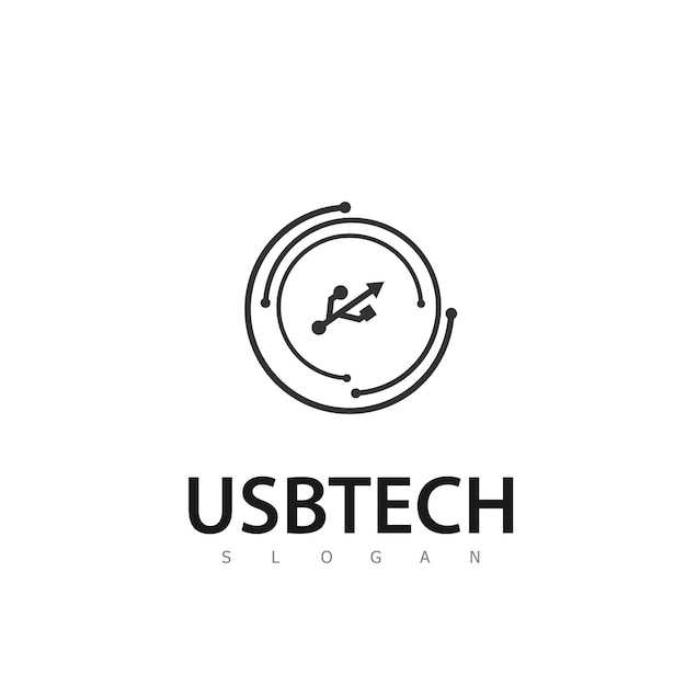 Usb logo technology symbol